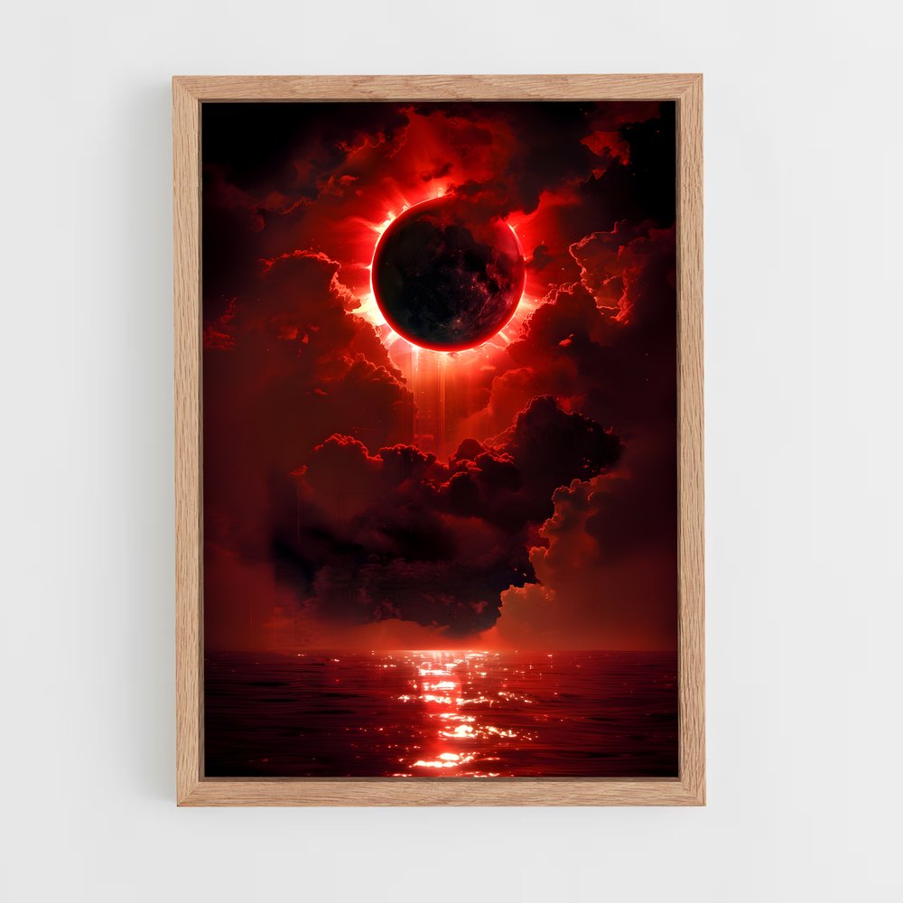 Poster Éclipse Écarlate Mystique – affiche Système solaire (vue 4)